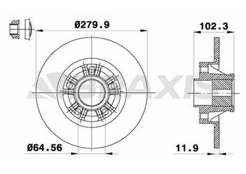 Fren Disk Ayna Arka Sağ ve Sol BRAXIS AD0107  4320600QAE 4413736 7711130076 93161254