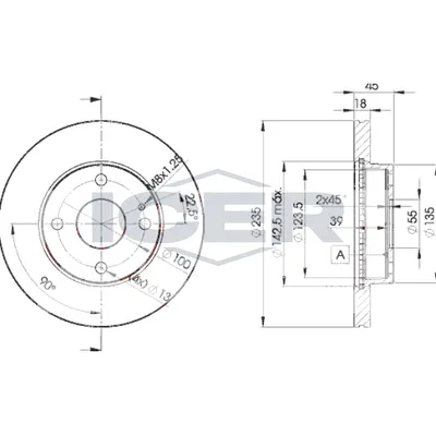 Fren Disk Ayna Ön Sağ ve Sol Mazda 323 C/F/P/S Sedan (BA)(01.1997->)  VALEO 496156