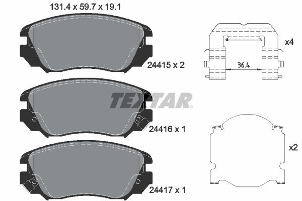 Fren Disk Balata Ön Opel Insignia A (2008->)  TEXTAR 2441501