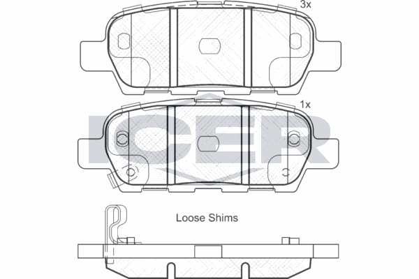 Fren Disk Balata Arka Nissan Leaf (ZE0)(01.2012->)  RENAULT ORJINAL 410601408R