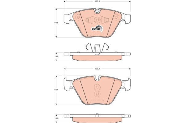 Fren Disk Balata Ön BMW 3 Serisi Cabrio (E93)(2006->)  TRW GDB1729