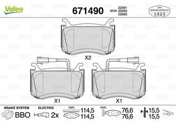 Fren Disk Balata Ön VALEO 671490  77367676 77368402