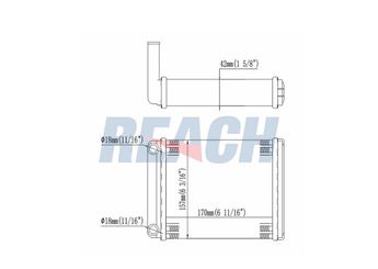 Kalorifer Radyatörü  FASE 33-617-001  38353501 003 835 35 01 5133426AA 5133586AA A0038353501 K5133426AA K5133586AA