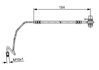 Fren Hortumu Arka Sağ veya Sol BOSCH 1 987 481 534  8E0611763K 8E0 611 763 K