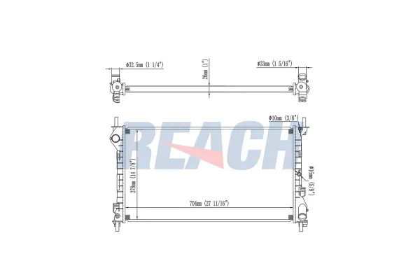 Su Radyatörü  Ford Transit Connect (TC7)(2002->)  MGA 80800