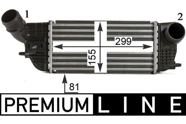 Turbo Radyatörü  Citroen C5 4 Kapı (04.2008->)  MAHLE CI 466 000P