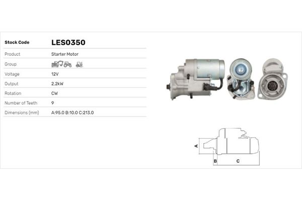 Marş Dinamosu  LUCAS ELEKTRIK LES0350