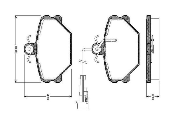Fren Disk Balata Ön Fiat Uno (146)(08.1983->)  BOSCH 0 986 TB2 142