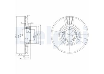 Fren Disk Ayna Ön Sağ ve Sol DELPHI BG2663  5025611