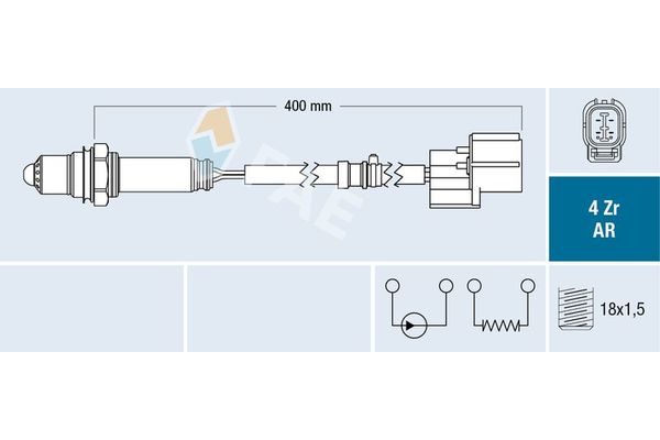 Oksijen (Lambda) Sensörü  Honda CR-V (RD8)(01.2002->)  NGK 95585