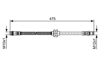 Fren Hortumu Ön Sağ veya Sol BOSCH 1 987 481 496  1987481496 1 987 481 496 8200552980 82 00 552 980 8200698562 82 00 698 562
