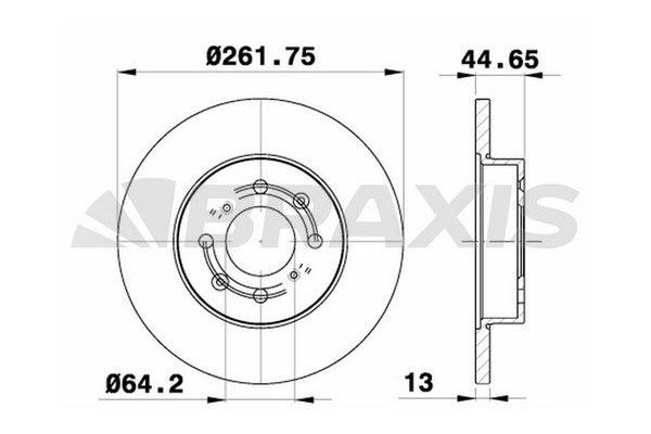 Fren Disk Ayna Ön Sağ ve Sol MG Rover Rover 25 (RF)(1999->)  BRAXIS AE0086