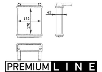 Kalorifer Radyatörü  MAHLE AH 128 000P  A0038353501 38353501 0038353501 A 003 835 35 01
