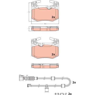 Fren Disk Balata Ön Lexus RC (2014->)  TRW GDB2543