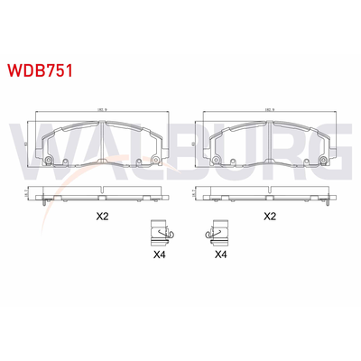 Fren Disk Balata Ön WALBURG WDB751