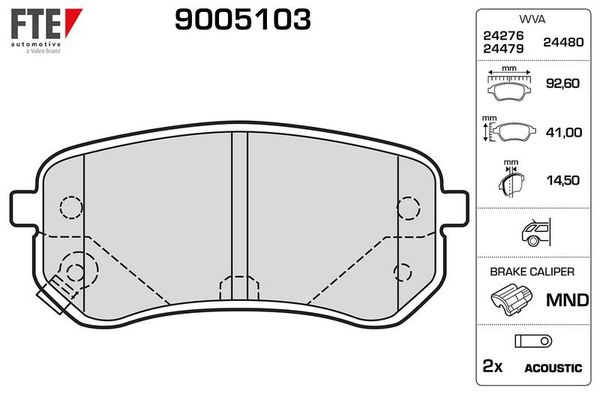 Fren Disk Balata Arka FTE 9005103