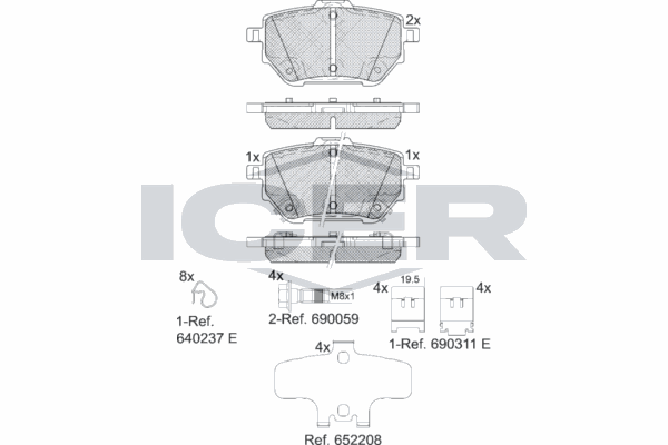 Fren Disk Balata Arka Toyota Yaris Cross (2021->)  KALE BALATA 26236 155 05 MSH KD11