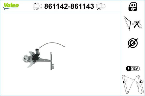 Cam Krikosu Arka Sol VALEO 861142