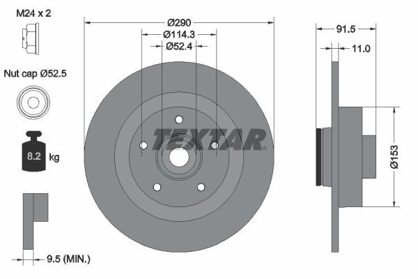 Fren Disk Ayna Arka Sağ ve Sol Renault Talisman (11.2015->)  WALBURG WBD1465C