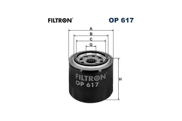 Yağ Filtresi  Mitsubishi Pajero Sport (K90)(1999->)  FILTRON OP 617