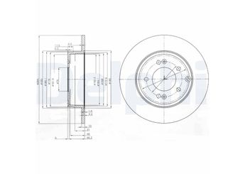 Fren Disk Ayna Arka Sağ ve Sol DELPHI BG4012  584113K100 584113K110 584113S100 58411-3K100 S584113K100 S584113K110