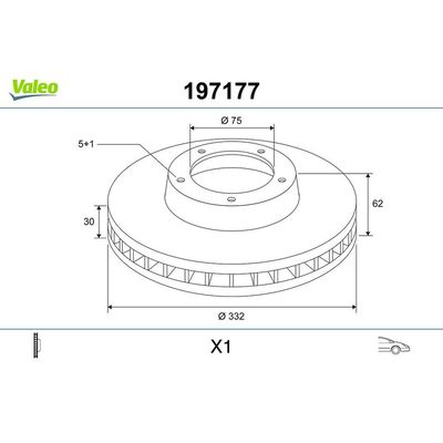 Fren Disk Ayna Ön Sağ ve Sol BMW X6 Serisi (F16)(11.2014->)  VALEO 197177