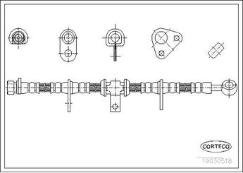 Fren Hortumu Ön Sağ CAVO C901 043A  46410SE0G35 1464SE0G33 01464SE0G33