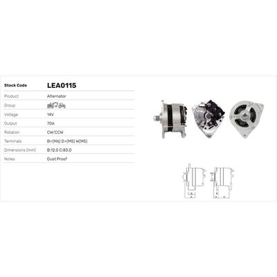 Alternatör  LUCAS ELEKTRIK LEA0115