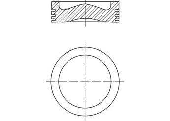 Piston (74.20MM-0.50)  MAHLE 039 PI 00125 002  4009026968512 4009026968512 4009026968512 4009026968512 AV2Q6K108AA