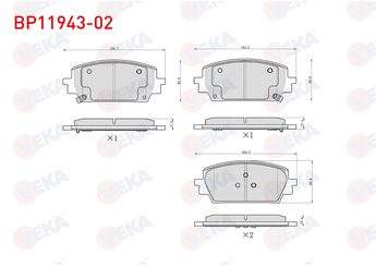 Fren Disk Balata Ön VEKA BP11943-02  
