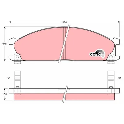Fren Disk Balata Ön Nissan Pickup (D21)(09.1985->)  TRW GDB766
