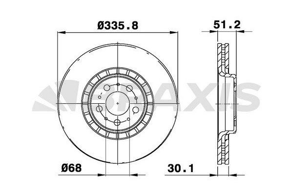 Fren Disk Ayna Ön Sağ ve Sol Volvo XC90 (07.2002->)  BRAXIS AD0972