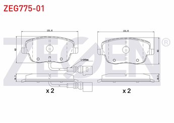 Fren Disk Balata Ön ZEGEN ZEG775-01   6Q0698151C 6Q0 698 151 C