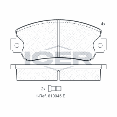 Fren Disk Balata Ön Seat Ibiza (03.1985->)  TRW GDB1297