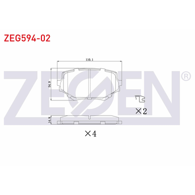 Fren Disk Balata Ön Suzuki Grand Vitara 5 Kapı (SQ/FT)(1998->)  ZEGEN ZEG594-02