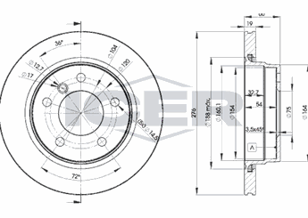 Fren Disk Ayna Arka Sağ ve Sol MAGNETI MARELLI 360704036800  34211162315