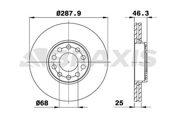 Fren Disk Ayna Ön Sağ ve Sol BRAXIS AE0616