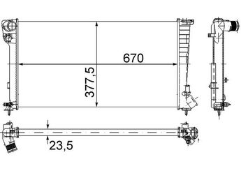 Su Radyatörü  MAHLE CR 433 000S  17119071517 133041 133042 1330E1 1330E2 1331CW 1331EZ 1331FG 1331Q7 1331Y8 1331ZT 1331ZV 96324661 96.324.661 96275074 9627507480 96324662 9632466280