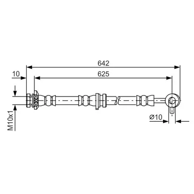 Fren Hortumu Ön Sağ veya Sol Renault Koleos (03.2008->)  BOSCH 1 987 481 572