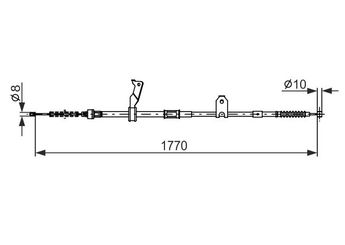 El Fren Teli Arka Sol BOSCH 1 987 482 300  1987482300 4643005030 46430 05030 4643020680 46430 20680