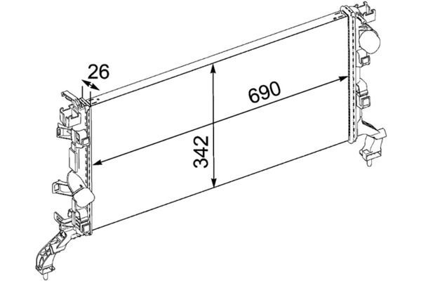 Su Radyatörü  Audi Q7 (4L)(03.2006->)  MAHLE CR 898 000P