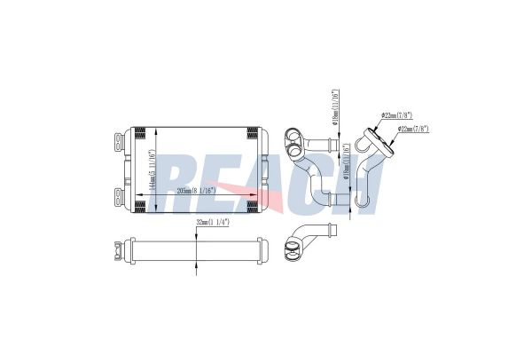 Kalorifer Radyatörü  BMW 3 Serisi Compact (E36)(1994->)  KRAFTVOLL 08050258