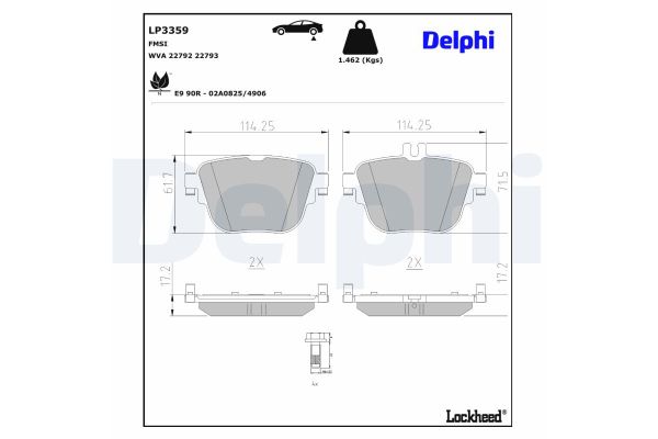 Fren Disk Balata Arka Mercedes CLS (BM 257)(04.2018->)  DELPHI LP3359