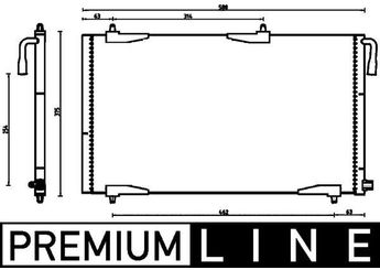 Klima Radyatörü  MAHLE AC 501 000P  6455FY 6455CJ 6455.CJ 6455CH