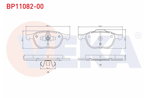Fren Disk Balata Ön Ford Focus 3/4/5 Kapı (CB4)(2008->)  VEKA BP11082-00