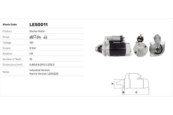 Marş Dinamosu  LUCAS ELEKTRIK LES0011