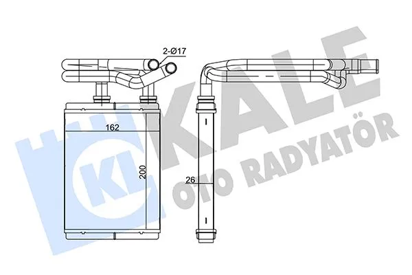 Kalorifer Radyatörü  Honda Civic Hybrid IMA Sedan (ES)(01.2004->)  BSG 35-530-003