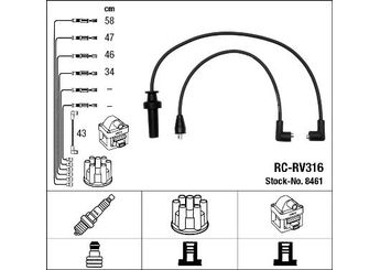 Buji Kablosu  NGK 8461  GHT208 GHT 208 GHT249 GHT 249