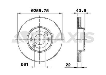 Fren Disk Ayna Ön Sağ ve Sol BRAXIS AE0010  40206AX600 40206AX603 7701207795