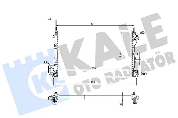 Su Radyatörü  Fiat Croma (194)(06.2005->)  KALE 363575